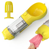 Praktische 3-in-1 Hundetrinkflasche, trinken, Kotbeutel dabei & mit kleiner Schaufel zum sauberen Aufheben Bild 6