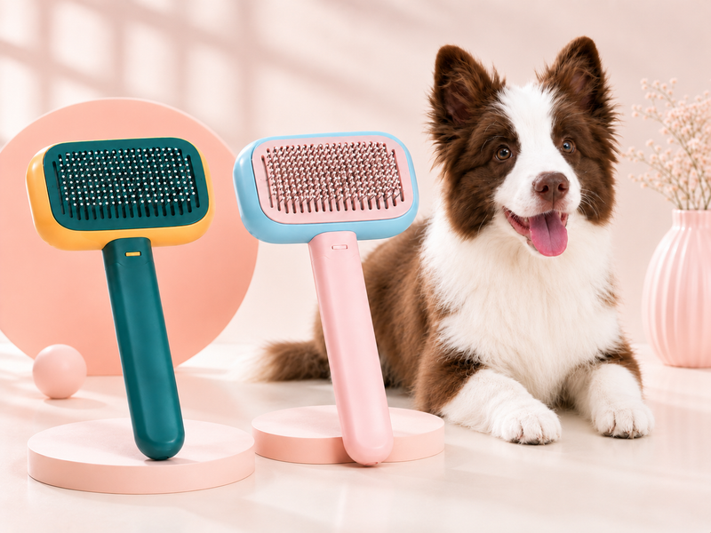Neue Tierhaar-Bürste für Katzen & Hunde | Massagekamm, Entfilzungsbürste & Fellpflege-Tool aus Edelstahl