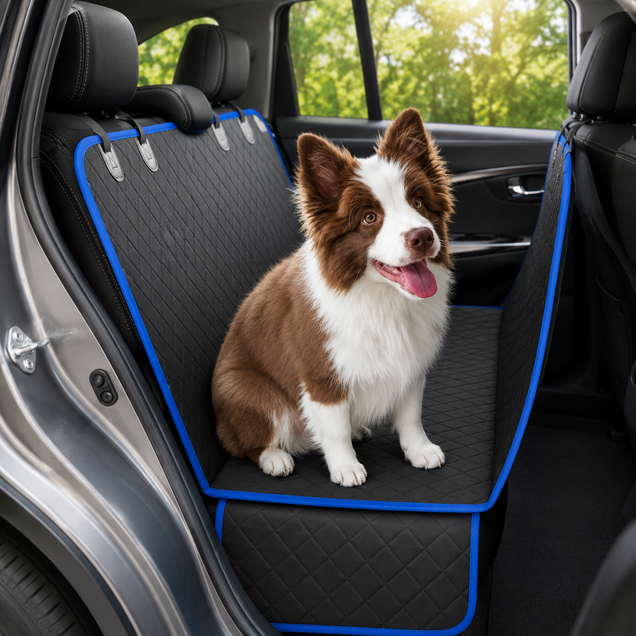 Dog Car Seat Cover View Mesh Pet Carrier Hammock Safety Protector Car Rear Back Seat Mat With Zipper And Pocket For Travel (1)