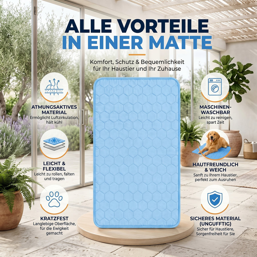 Kühlmatte für Hunde – atmungsaktiv, rutschfest & perfekt für heiße Sommertage (2)