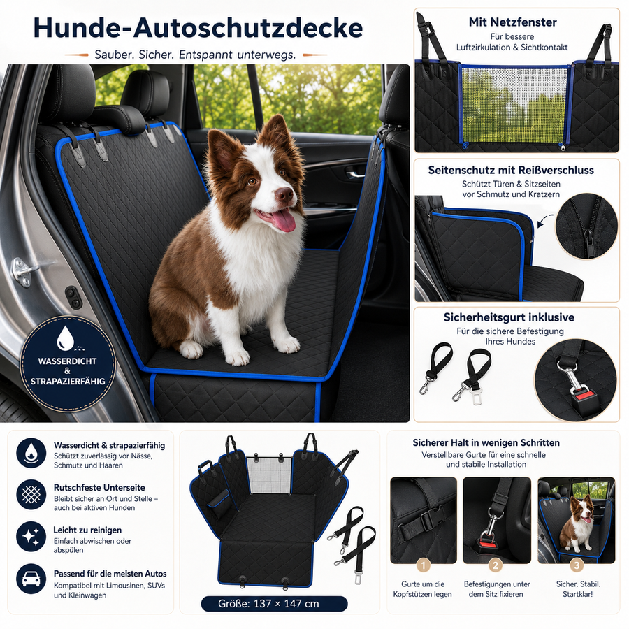 Dog Car Seat Cover View Mesh Pet Carrier Hammock Safety Protector Car Rear Back Seat Mat With Zipper And Pocket For Travel (2)